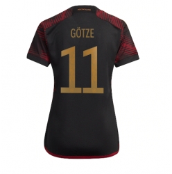 Germany Mario Gotze #11 Away Stadium Replica Jersey Women World Cup 2022 Short Sleeves