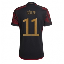 Germany Mario Gotze #11 Away Stadium Replica Jersey World Cup 2022 Short Sleeves