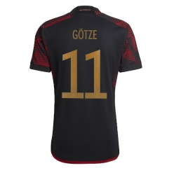 Germany Mario Gotze #11 Away Stadium Replica Jersey World Cup 2022 Short Sleeves