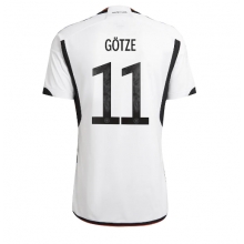 Germany Mario Gotze #11 Home Stadium Replica Jersey World Cup 2022 Short Sleeves