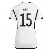 Germany Niklas Sule #15 Home Stadium Replica Jersey Women World Cup 2022 Short Sleeves