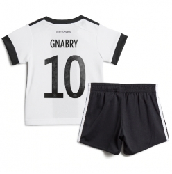 Germany Serge Gnabry #10 Home Stadium Replica Jersey Kids World Cup 2022 Short Sleeves (+ pants)