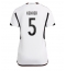 Germany Thilo Kehrer #5 Home Stadium Replica Jersey Women World Cup 2022 Short Sleeves