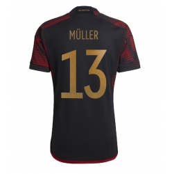 Germany Thomas Muller #13 Away Stadium Replica Jersey World Cup 2022 Short Sleeves