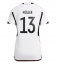 Germany Thomas Muller #13 Home Stadium Replica Jersey Women World Cup 2022 Short Sleeves