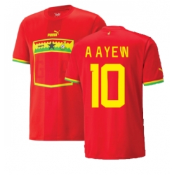 Ghana Andre Ayew #10 Away Stadium Replica Jersey World Cup 2022 Short Sleeves