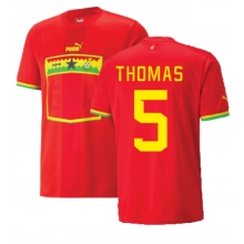 Ghana Thomas Partey #5 Away Stadium Replica Jersey World Cup 2022 Short Sleeves