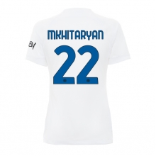 Inter Milan Henrikh Mkhitaryan #22 Away Stadium Replica Jersey Women 2023-24 Short Sleeves