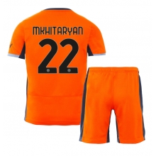 Inter Milan Henrikh Mkhitaryan #22 Third Stadium Replica Jersey Kids 2023-24 Short Sleeves (+ pants)