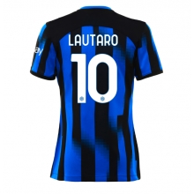 Inter Milan Lautaro Martinez #10 Home Stadium Replica Jersey Women 2023-24 Short Sleeves