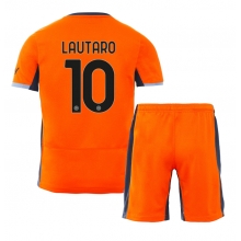 Inter Milan Lautaro Martinez #10 Third Stadium Replica Jersey Kids 2023-24 Short Sleeves (+ pants)