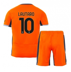 Inter Milan Lautaro Martinez #10 Third Stadium Replica Jersey Kids 2023-24 Short Sleeves (+ pants)