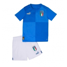 Italy Home Stadium Replica Jersey Kids 2022 Short Sleeves (+ pants)