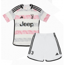 Juventus Away Stadium Replica Jersey Kids 2023-24 Short Sleeves (+ pants)