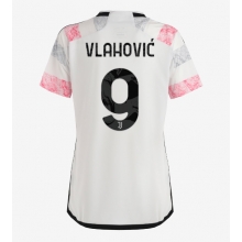 Juventus Dusan Vlahovic #9 Away Stadium Replica Jersey Women 2023-24 Short Sleeves