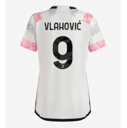 Juventus Dusan Vlahovic #9 Away Stadium Replica Jersey Women 2023-24 Short Sleeves