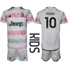 Juventus Paul Pogba #10 Away Stadium Replica Jersey Kids 2023-24 Short Sleeves (+ pants)