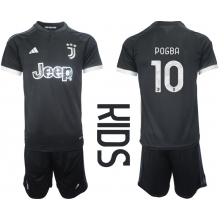 Juventus Paul Pogba #10 Third Stadium Replica Jersey Kids 2023-24 Short Sleeves (+ pants)