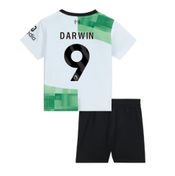 Liverpool Darwin Nunez #9 Away Stadium Replica Jersey Kids 2023-24 Short Sleeves (+ pants)