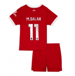 Liverpool Mohamed Salah #11 Home Stadium Replica Jersey Kids 2023-24 Short Sleeves (+ pants)