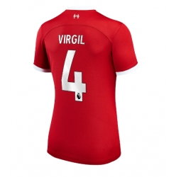 Liverpool Virgil van Dijk #4 Home Stadium Replica Jersey Women 2023-24 Short Sleeves