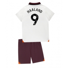 Manchester City Erling Haaland #9 Away Stadium Replica Jersey Kids 2023-24 Short Sleeves (+ pants)