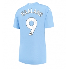 Manchester City Erling Haaland #9 Home Stadium Replica Jersey Women 2023-24 Short Sleeves