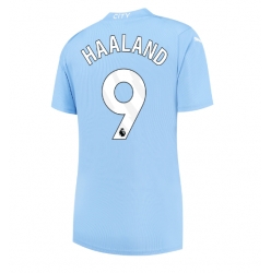 Manchester City Erling Haaland #9 Home Stadium Replica Jersey Women 2023-24 Short Sleeves