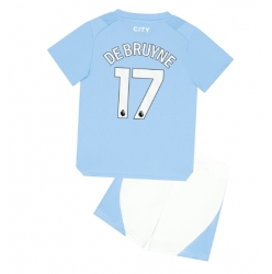 Manchester City Kevin De Bruyne #17 Home Stadium Replica Jersey Kids 2023-24 Short Sleeves (+ pants)