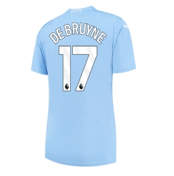 Manchester City Kevin De Bruyne #17 Home Stadium Replica Jersey Women 2023-24 Short Sleeves