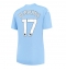 Manchester City Kevin De Bruyne #17 Home Stadium Replica Jersey Women 2023-24 Short Sleeves