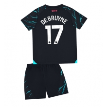 Manchester City Kevin De Bruyne #17 Third Stadium Replica Jersey Kids 2023-24 Short Sleeves (+ pants)