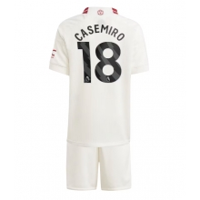 Manchester United Casemiro #18 Third Stadium Replica Jersey Kids 2023-24 Short Sleeves (+ pants)