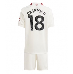 Manchester United Casemiro #18 Third Stadium Replica Jersey Kids 2023-24 Short Sleeves (+ pants)