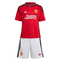 Manchester United Home Stadium Replica Jersey Kids 2023-24 Short Sleeves (+ pants)