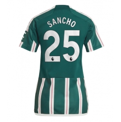 Manchester United Jadon Sancho #25 Away Stadium Replica Jersey Women 2023-24 Short Sleeves