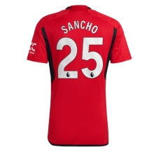 Manchester United Jadon Sancho #25 Home Stadium Replica Jersey 2023-24 Short Sleeves