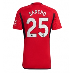 Manchester United Jadon Sancho #25 Home Stadium Replica Jersey 2023-24 Short Sleeves