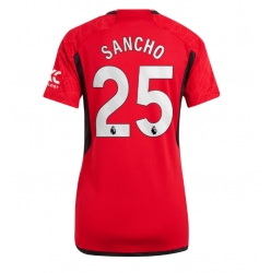 Manchester United Jadon Sancho #25 Home Stadium Replica Jersey Women 2023-24 Short Sleeves