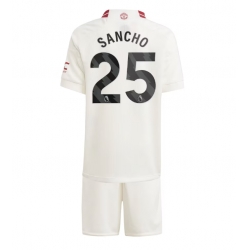 Manchester United Jadon Sancho #25 Third Stadium Replica Jersey Kids 2023-24 Short Sleeves (+ pants)