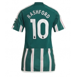 Manchester United Marcus Rashford #10 Away Stadium Replica Jersey Women 2023-24 Short Sleeves