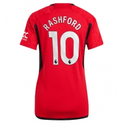 Manchester United Marcus Rashford #10 Home Stadium Replica Jersey Women 2023-24 Short Sleeves