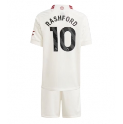 Manchester United Marcus Rashford #10 Third Stadium Replica Jersey Kids 2023-24 Short Sleeves (+ pants)