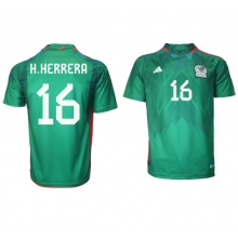 Mexico Hector Herrera #16 Home Stadium Replica Jersey World Cup 2022 Short Sleeves