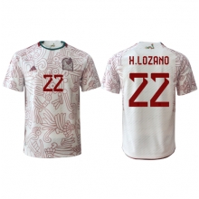 Mexico Hirving Lozano #22 Away Stadium Replica Jersey World Cup 2022 Short Sleeves