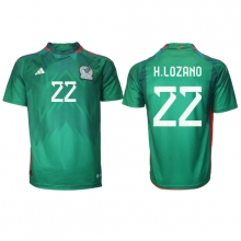 Mexico Hirving Lozano #22 Home Stadium Replica Jersey World Cup 2022 Short Sleeves