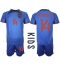 Netherlands Davy Klaassen #14 Away Stadium Replica Jersey Kids World Cup 2022 Short Sleeves (+ pants)