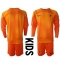 Netherlands Goalkeeper Away Stadium Replica Jersey Kids World Cup 2022 Long Sleeves (+ pants)