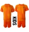 Netherlands Goalkeeper Away Stadium Replica Jersey Kids World Cup 2022 Short Sleeves (+ pants)