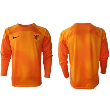 Netherlands Goalkeeper Away Stadium Replica Jersey World Cup 2022 Long Sleeves